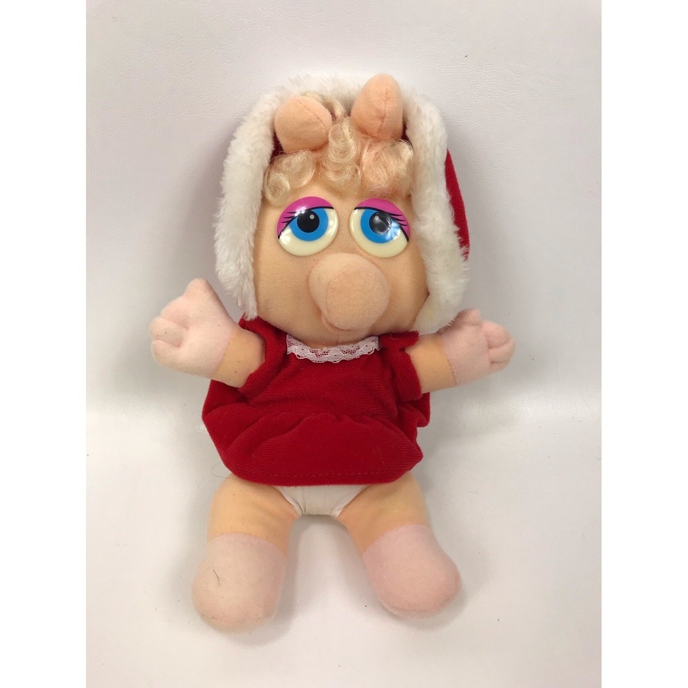 McDonald's Miss Piggy Baby‎ Christmas Vintage 1987 10" Plush Stuffed Animal Toy